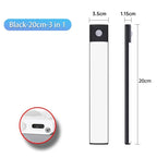 10-60cm Led Night Light Motion Sensor Under Cabinet Lights Thin Rechargeable Wireless Lamp for Kitchen Cabinet Bedroom Lighting