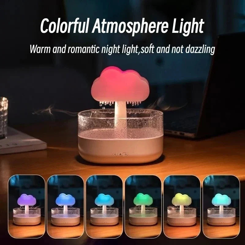 Mi Mushroom Air Humidifier Wireless Fragrance Diffuser Bedroom Essential Oils Diffuser Rain Cloud Night Light Home Appliance Lootquake LLC