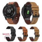 Garmin Soft Leather Band - QuickFit Stylish Upgrade - SJB-DIAMOND ELITES