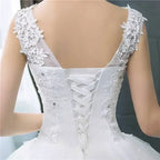 Plus Size Wedding Dress - V-Neck Sequined Ball Gown Customizable | Femstylo