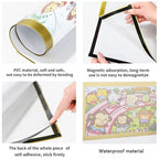 A4/A5/A6 Black Magnetic Photo Frame Publicity Column Advertising Column Self Adhesive Soft Poster Frame Certificate Folder Lootquake LLC
