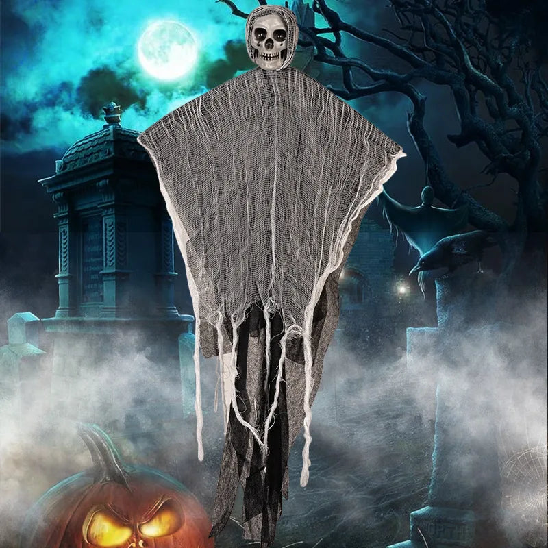 Halloween Hanging Skull Ghost Ornament Haunted House Decoration Horror Props Halloween Party Home Indoor Outdoor Yard Bar Decor Lootquake LLC