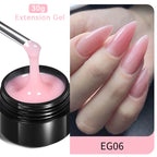 BORN PRETTY 60/30ml Hard Jelly Extension Nail Gel Polish French Nails Nude Pink White Clear Nail Supplies Gel for extension Lootquake LLC