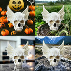 ‌Halloween Bat Skull Decor Spooky Gothic Home Decoration Unique Resin Handmade Craft Creepy Party Supplies Scary Shelf Display Lootquake LLC