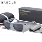 BARCUR Sports Polarized Sunglasses for Men Lightweight TR90 Square Fishing & Travel Eyewear UV400 Protection Men Accessory Stevvex