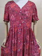 TEELYNN boho long dress Vintage 2023 floral print Chiffon three quarter sleeve v-neck summer Gypsy Hippie women dresses vestidos