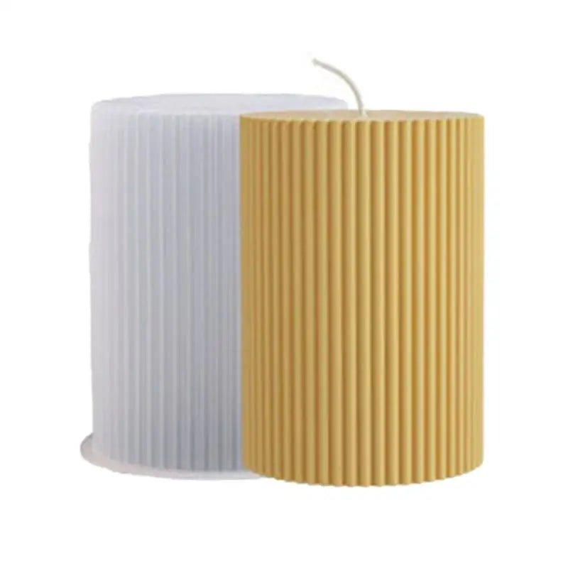 Striped Cylindrical Candle Silicone Mold Handmade Scented Candle Making Wax Mould DIY Crystal Epoxy Resin Craft Molds Home Decor Lootquake LLC