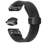 Garmin Soft Leather Band - Magnetic Buckle QuickFit Design - SJB-DIAMOND ELITES