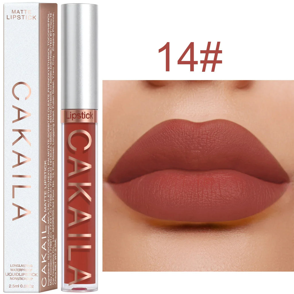 18 Color Lipstick Matte Non-stick Cup Waterproof Lip Gloss Lootquake LLC