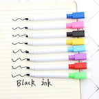 8 Pcs Lytwtw's Whiteboard Pen Creative With Brush Water-based Small Erasable Pen School Office Supplies White Board Marker Lootquake LLC