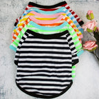 Stripe Spring Dog T-shirt Soft Small Medium Dog Puppy Clothing Shirt Vest Printed Pet Dog Puppy Vest T-shirt Dog Cloth