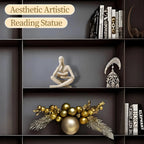 Bookshelf Decor Thinker Statue - Abstract Art Reading Thinker Sculpture Figurine Aesthetic, Modern Home Decoration for Living Lootquake LLC