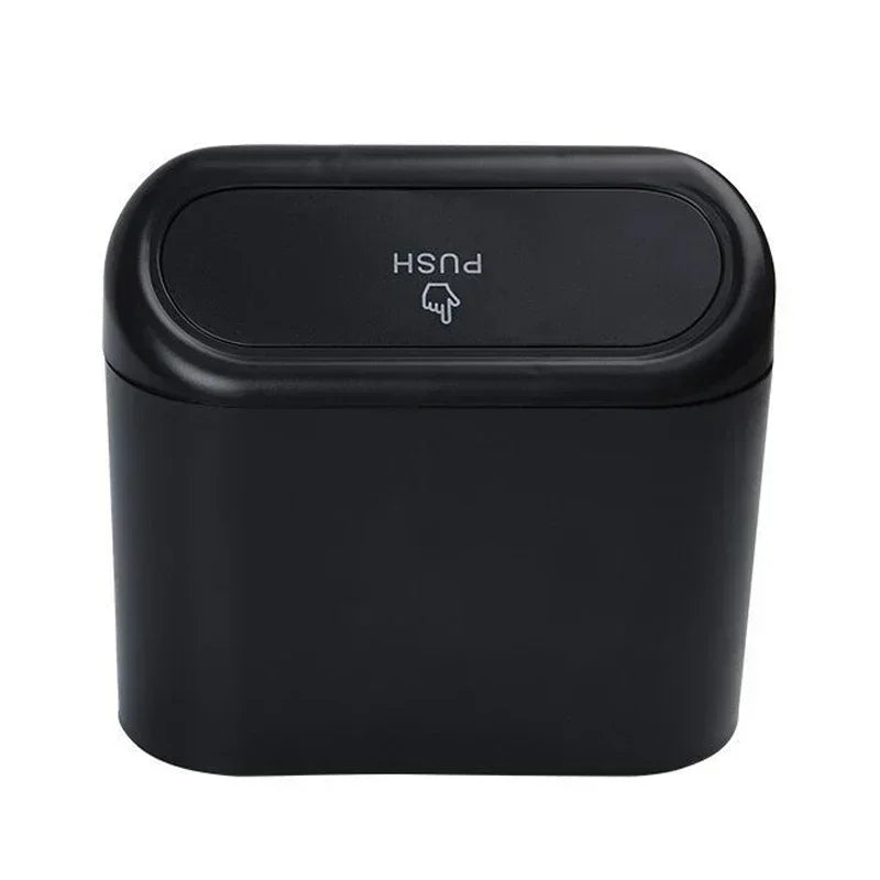 Car Trash Bin Hanging Vehicle Garbage Dust Case Storage Box Plastic Pressing Square Trash Can Type Auto Car Supplies Lootquake LLC