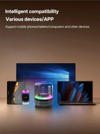 Portable Bluetooth 5.3 Breathing Lamp Speakers 3D Hi-Fi  Audio Subwoofer Outdoor Loudspeaker Music Surround Bass Box Speaker Lootquake LLC