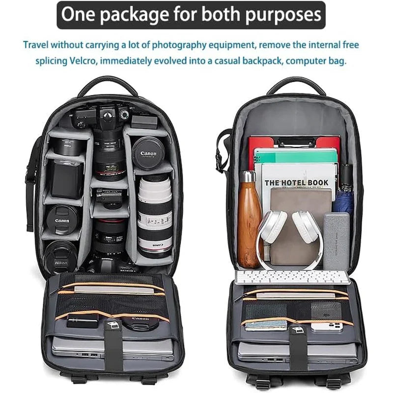 Anti-theft Large Capacity Camera Backpack Modern Style Waterproof Camera Bag Outdoor DSLR Canon, Nikon, Sony, Fuji Lootquake LLC