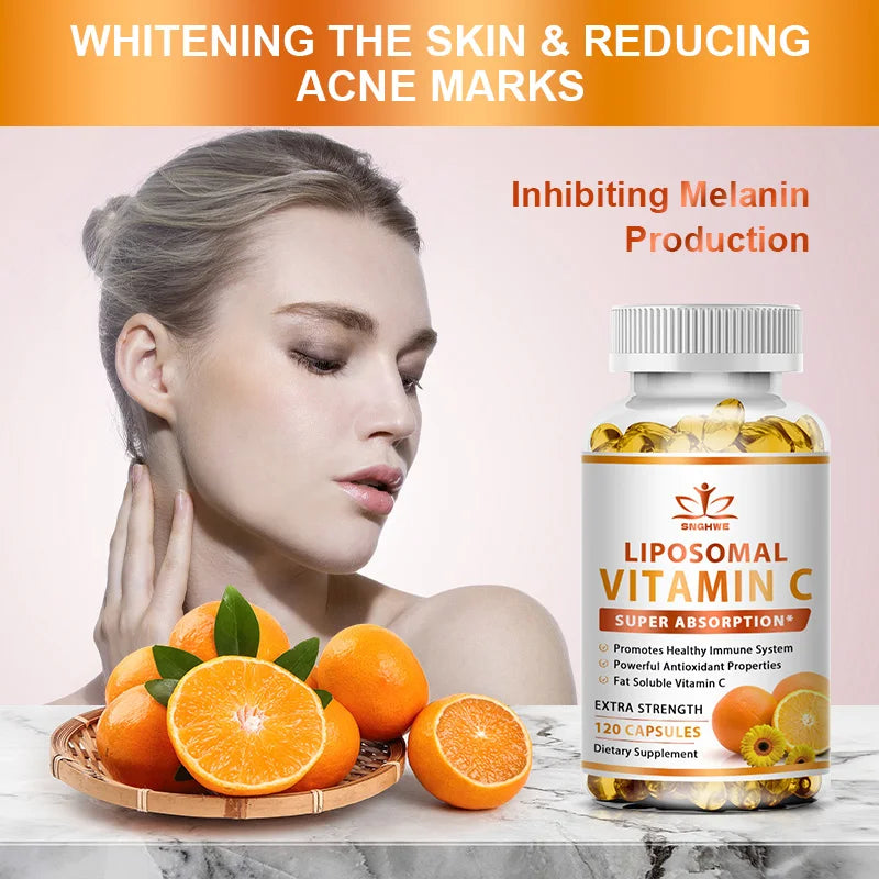 Organic Vitamin C Capsules 1000mg and Zinc 20mg Capsules Support Immune Health, anti-oxidation Beauty Health Lootquake LLC