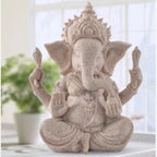 Sandstone Ganesha Buddha Elephant Statue Sculpture Handmade Elephant Figurine Home Decoration Accessories Lootquake LLC