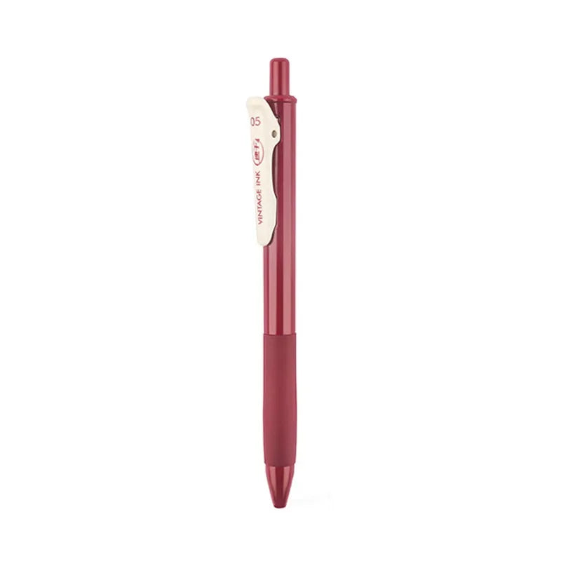1pc Quick Dry Retro New Color Gel Ink Pen 0.5mm Vintage Pen for Journaling DIY Gift Card Coloring Drawing School Office Supplies Lootquake LLC