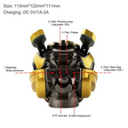 Original Transformers Bluetooth Speakers Bumblebee Head Bluetooth Speakerdual Speakersled Light Heavy Basssuitable,Tf, Fm Radio Lootquake LLC