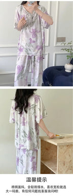 Sleepwear Women's Clothing Summer Blouse Cotton Silk New Thin Home Loose Casual Comfortable Premium Soft Simple  National Style Lootquake LLC