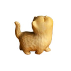 Cat Ornament Hand-carved Wooden Cat Statue Tiny Cute Cat Sculpture Miniature Creative Animal Figurine Desktop Lootquake LLC