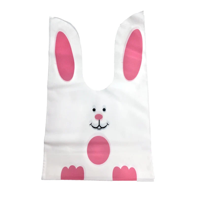 Hot Sale 20 / Batch Cute Rabbit Carrot Ear Biscuit Bag Candy Biscuit Gift Bag Snack Baking Packaging Supplies Easter Decoration Lootquake LLC