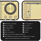 Nostalgic Bluetooth Speaker Bluetooth Sound Retro Classic Speaker Retro Radio Wireless Bluetooth 5.0 Wooden Portable Subwoofer Lootquake LLC