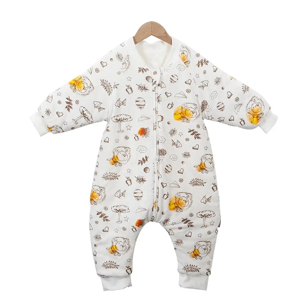 Baby Sleeping Bag Cute Flowers Print Toddler Sleepwear Walk Play Pajamas 2.5Tog Thick Winter Keep Warm Sleepsack 1-4 Years