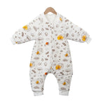 Baby Sleeping Bag Cute Flowers Print Toddler Sleepwear Walk Play Pajamas 2.5Tog Thick Winter Keep Warm Sleepsack 1-4 Years