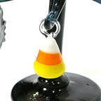 Halloween Decor Cute Glass Tree Figurine Ornaments with Mini Owl Spider Bat Pumpkin Cross Ghost Evil Eye Heart Moon Hat Pendant Lootquake LLC