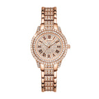 Women's Rose Gold Crystal Bracelet Watch Quartz Luxury