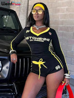 Weird Puss Women's Sporty Tracksuit Set THRIXINE