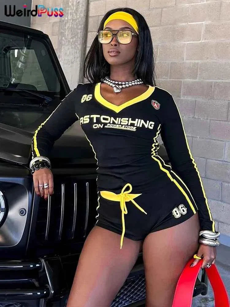 Weird Puss Women's Sporty Tracksuit Set THRIXINE