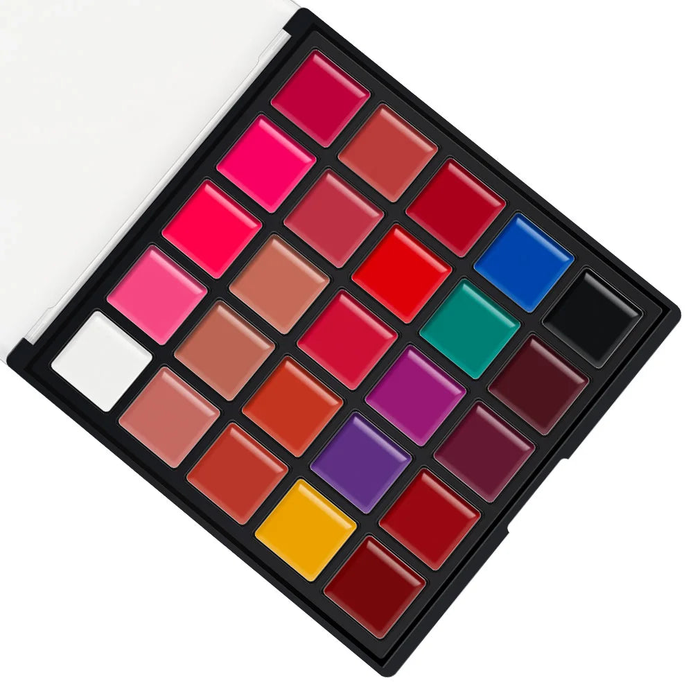 25 Color Lipsticks Palette Waterproof Long Lasting Pigment Moisturizing Cosmetic Makeup Lipgloss Palette Professional Cosmetic Lootquake LLC