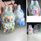 LABUBU Have A Seat Transparent Case Labubu Plastic Case Backpack Charms Lootquake LLC