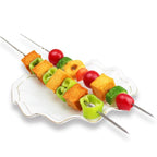 10-20Pcs Stainless Steel Barbecue Skewer Reusable BBQ Skewers Kebab Iron Stick For Outdoor Camping Picnic Tools Cooking Tools Stainless Steel Barbecue Skewers  Durable and Reusable Metal Skewers Stevvex