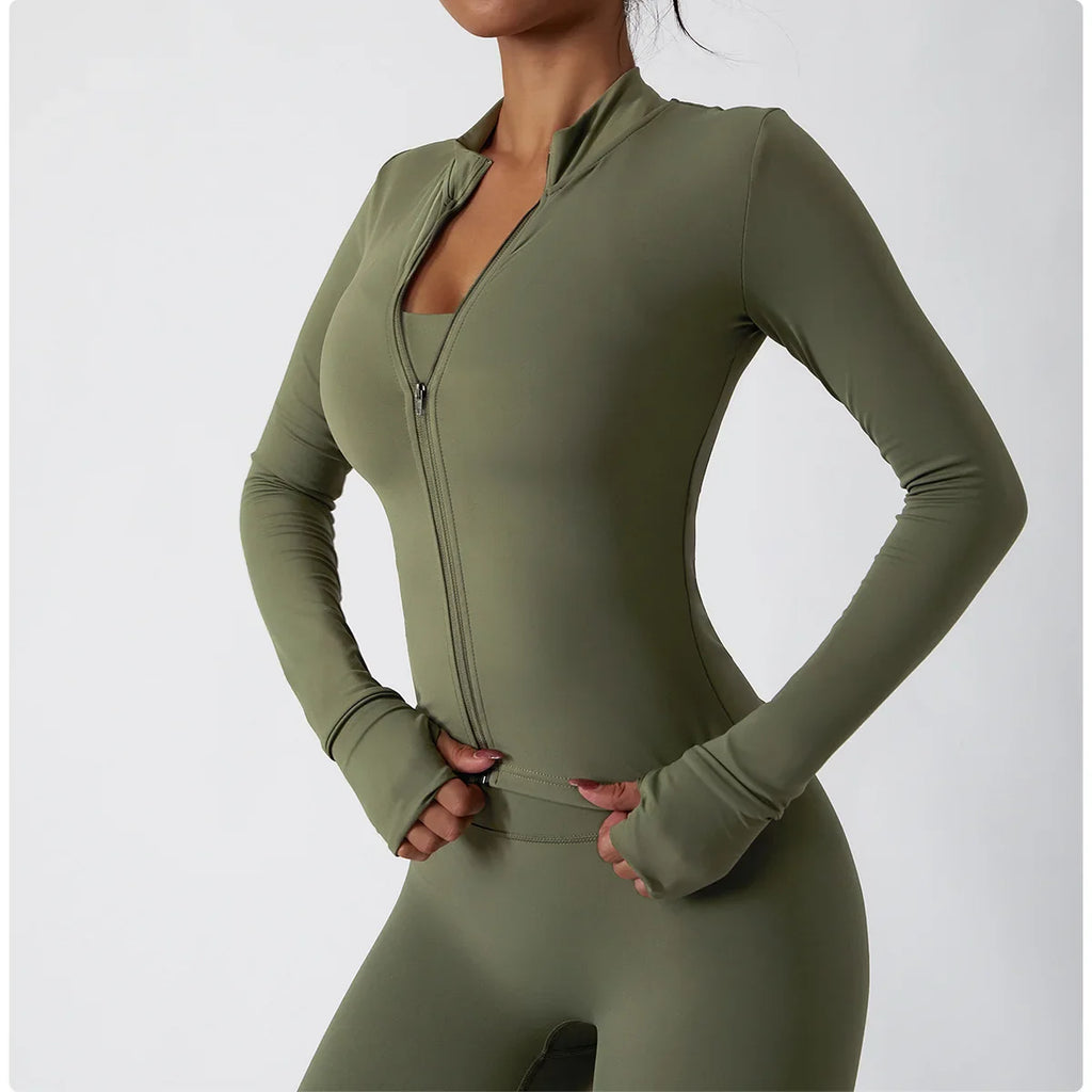 Women Zip Long Sleeve Sports Jacket