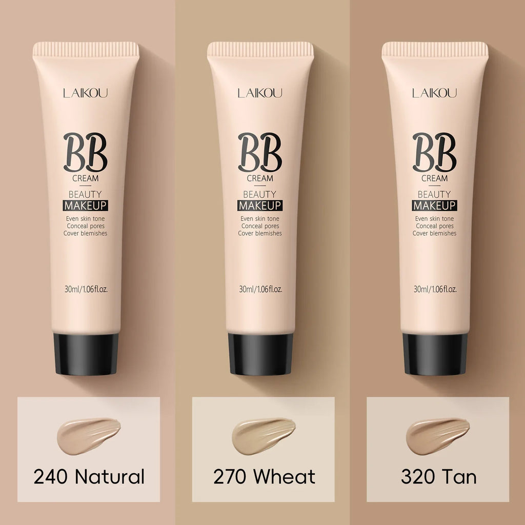 Natural Finish Foundation Cream 30ml Lightweight BB Cover Dark Circles Pores Oil Free Long Lasting Makeup Base Lootquake LLC