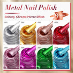 LILYCUTE 7ML Super Bright Gold Metallic Nail Polish No Need Lamp Quick Dry French Style Glass Bottle Manicure Nail Art Varnish Lootquake LLC