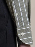 Vintage Striped Printed Slim Shirts Mens Casual Long Sleeve Lapel Buttoned Shirt 2025 Spring Fall Mens Shirt Naple Style Clothes Lootquake LLC
