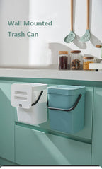 Space-Saving Quiet-Close Trash Can - 3/5L Eco-Friendly Sealed Bin For Kitchen & Office No Electricity Needed