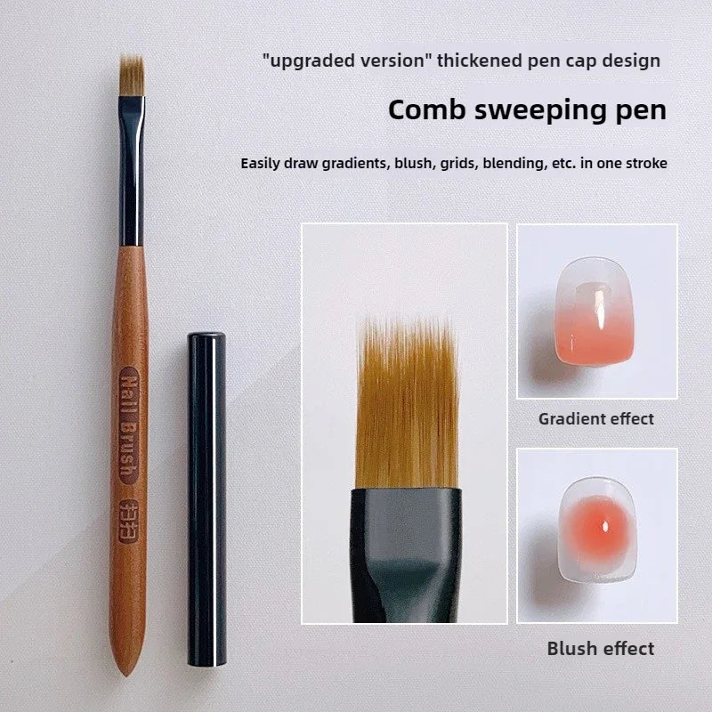 Gradient Nail Art Brush Acrylic Nail Ombre Pen DIY UV Gel Brushes Painting Drawing Flowers Nails Brush Manicure Tools for Salon Lootquake LLC