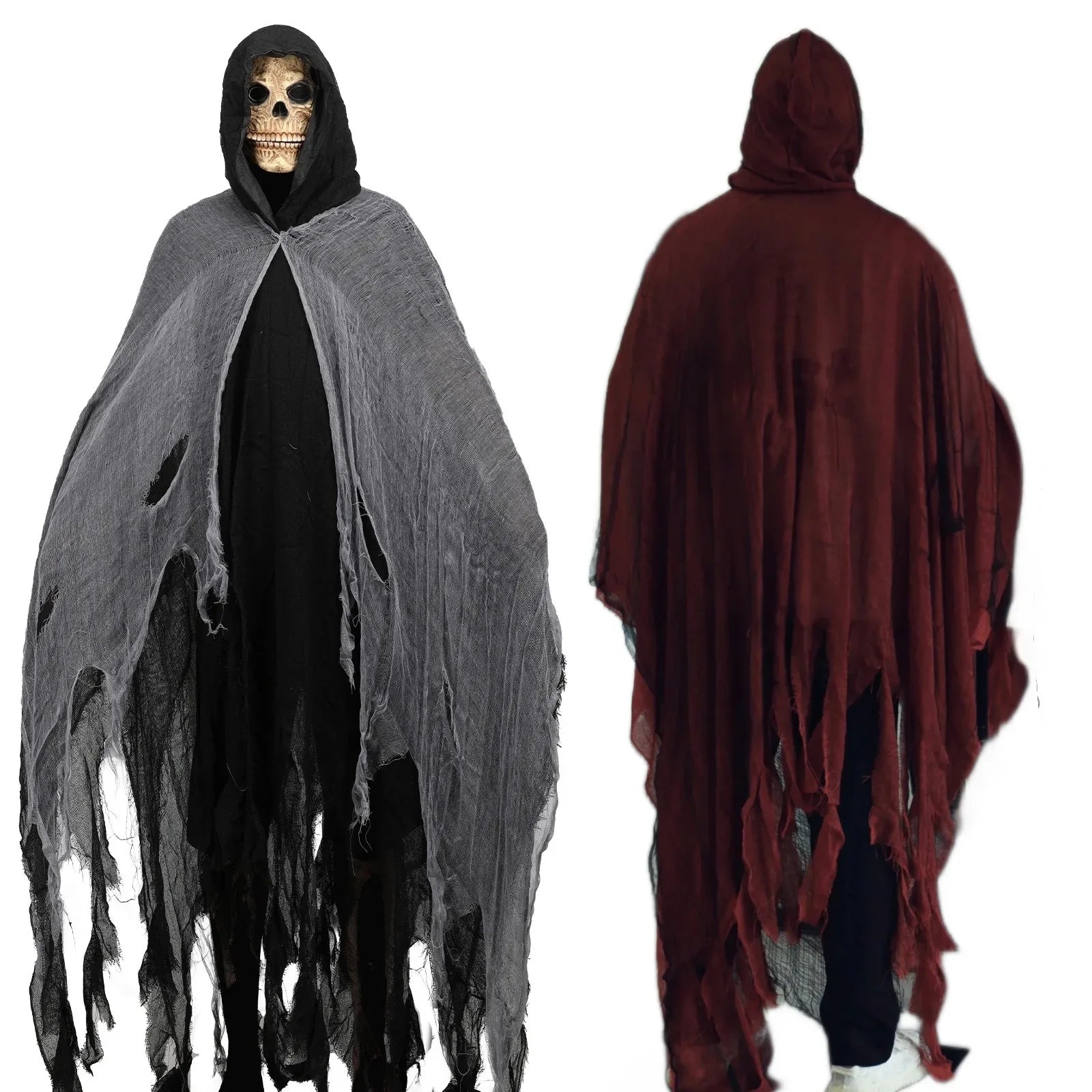 Halloween costume horror ghost clothes adult zombie cloak wizard robe wear secret room death dress up costume cloak Lootquake LLC