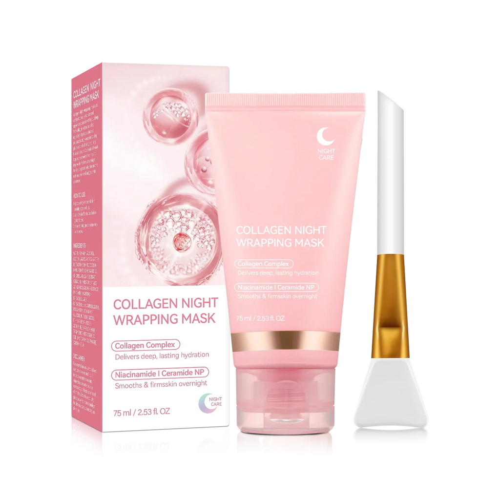 Collagen Night Wrapping MaskReduces Sagging & Dullness Hydrolyzed  Elasticity Hydration Skin Care for All Skin Types Lootquake LLC