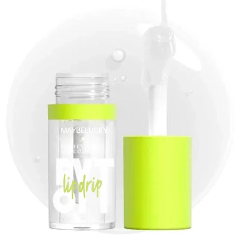 Glitter Lip Gloss Lip Plumper Moisturizing Makeup Nutritious Liquid Lipstick Transparent Cherry Mineral Non-stick Cup Lip Oil