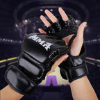 Professional Boxing Training Gloves Half Finger Leather Cushion - SJB-DIAMOND ELITES