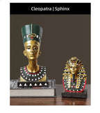 Egyptian Sphinx Resin Statue - Pharaoh Lion Body Human Face Sculpture, Hand-Painted Pyramid Guardian Isis Goddess Inspired Craft