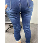 Women Thermal Jeans Winter Snow Warm Plush Stretch Jeans Lady Skinny Thicken Fleece Denim Long Pants Retro Blue Pencil Trousers Lootquake LLC