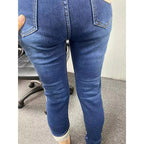 Women Thermal Jeans Winter Snow Warm Plush Stretch Jeans Lady Skinny Thicken Fleece Denim Long Pants Retro Blue Pencil Trousers Lootquake LLC