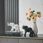 1pairs Creative Modern Decor Animal Resin Elephant Statues & Figurines Sculpture Living Room Table Ornaments Crafts Lootquake LLC